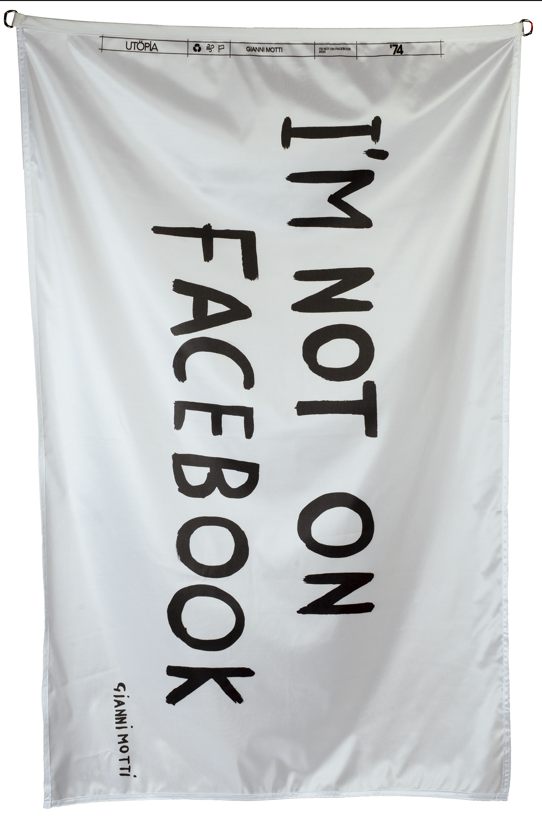 Gianni Motti : I’m not on Facebook flag