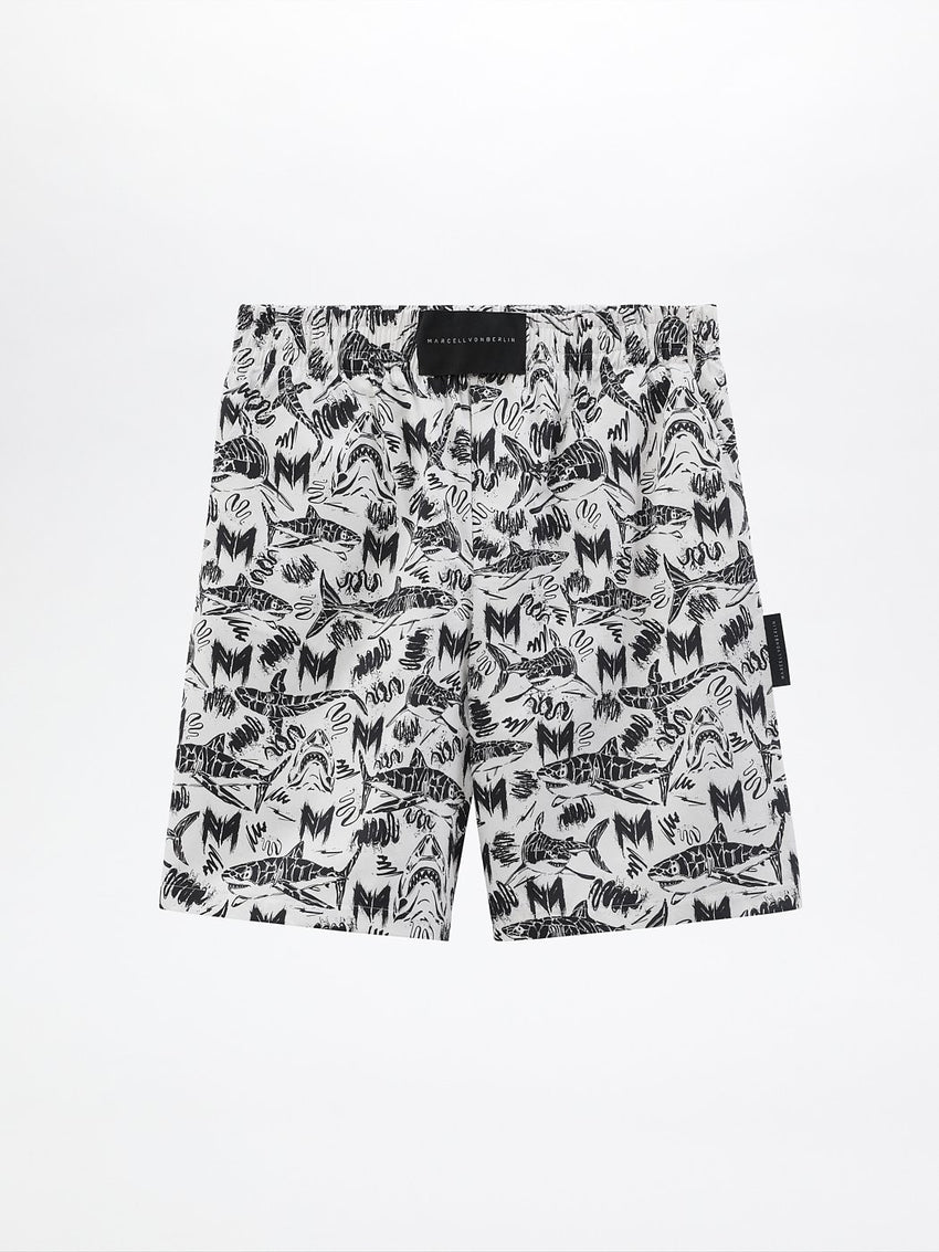 Men‘s Shark-Print Shorts