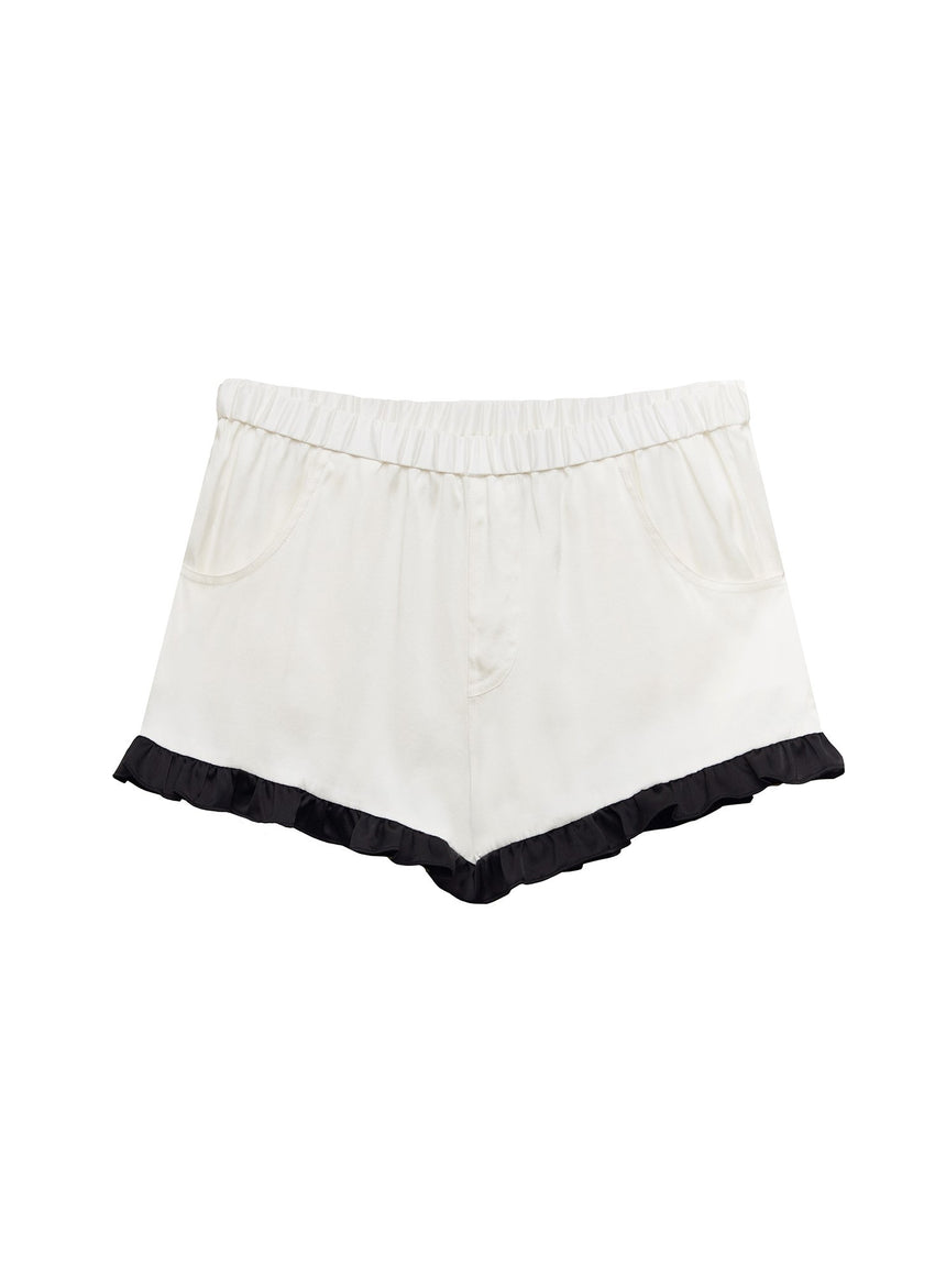Washable Silk Ruffle Shorts